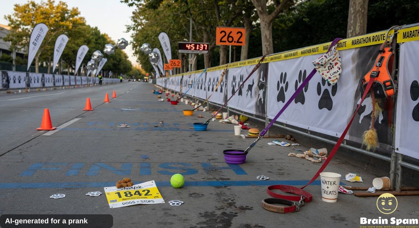 Marathon Participant Completes Course After Pausing For Every Dog Along The Path